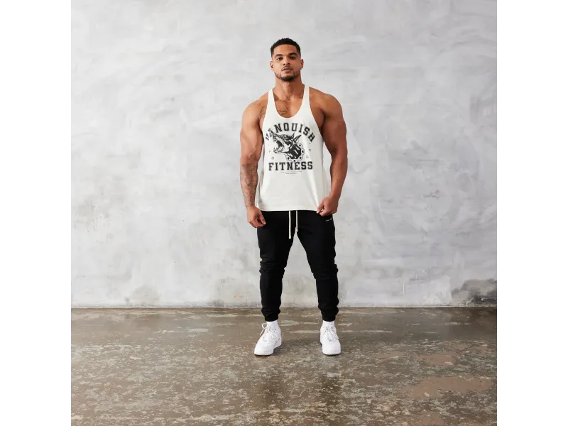 VANQUISH TSP VINTAGE WHITE DOBERMANN STRINGER VEST-XXXL/WHITE