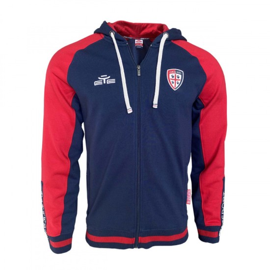 WINTER TEAM REPRESENTATION SWEATSHIRT CAGLIARI CALCIO - navy and red