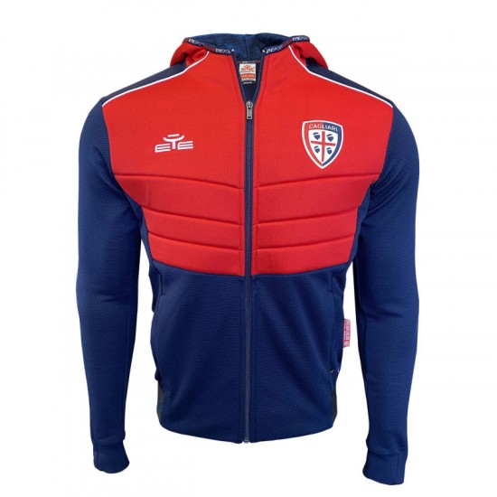 TEAM REPRESENTATION SWEATSHIRT CAGLIARI CALCIO - navy and red