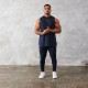 VANQUISH Navy Blue Oversized sleeveless T-shirt